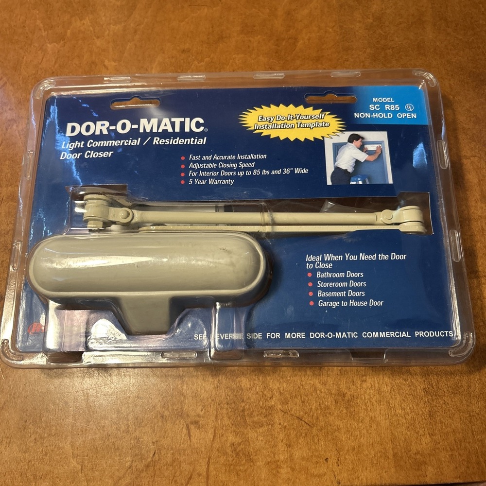 Dor-O-Matic SC R85 Light Commercial Residential Door Closer White Non-Hold E4